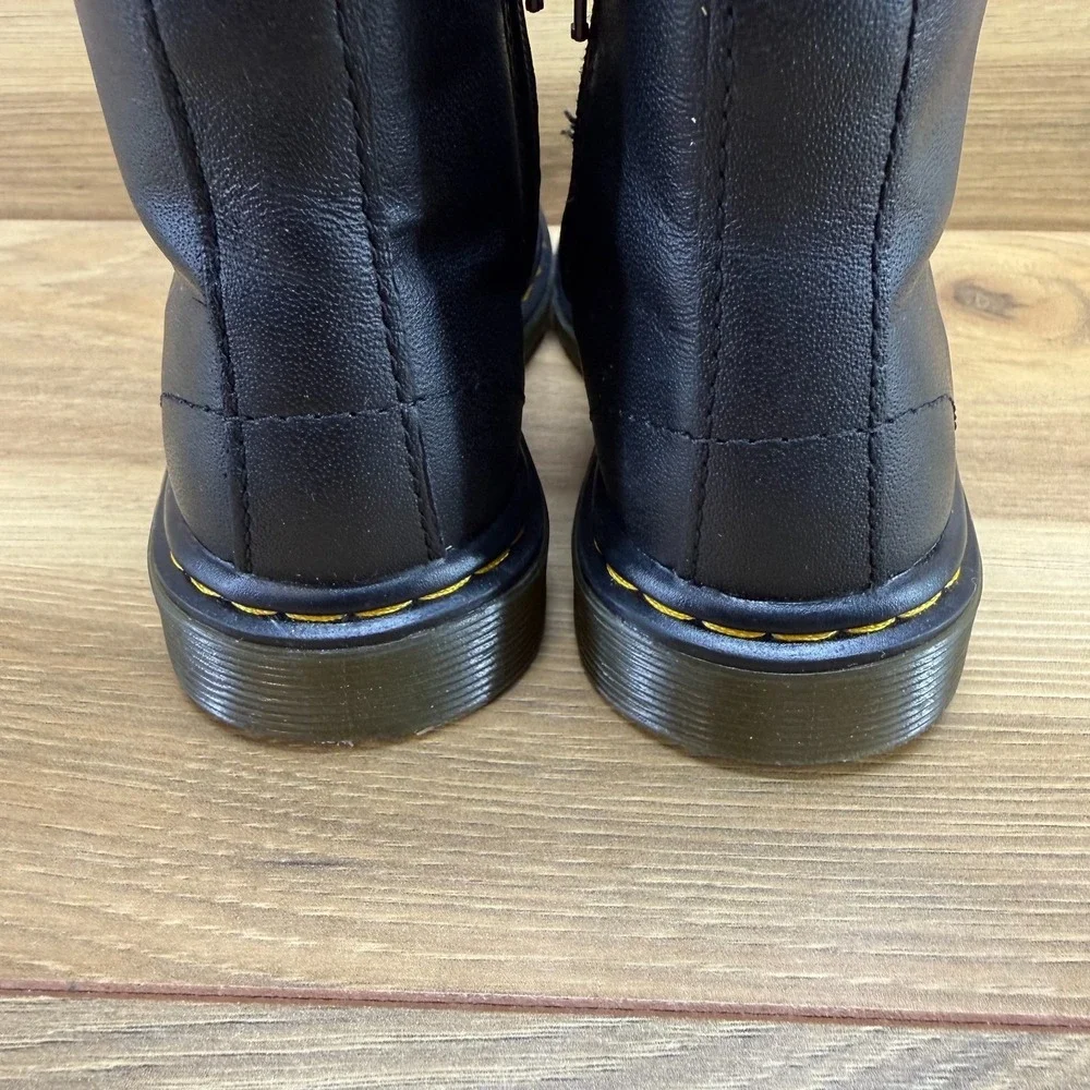 Dr Martens Toddler Boots Size 8‎ Black Leather Zip Combat 1461 Punk Grunge Y2k